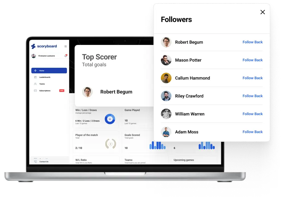 Football profile interface