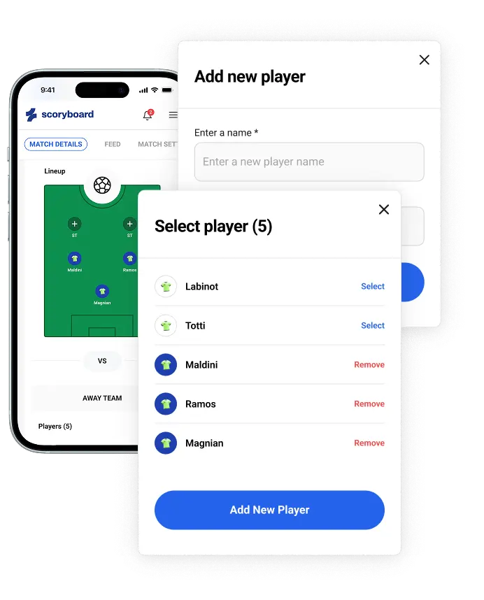 Line-up management interface
