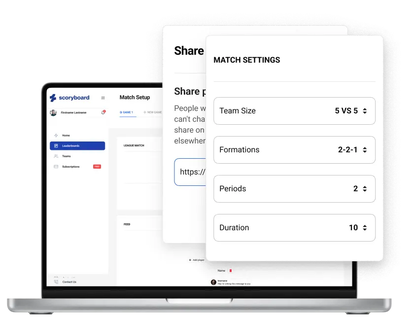 Line-up management interface