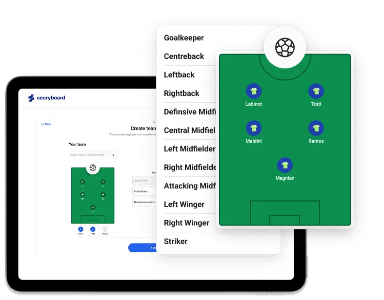Line-up management interface