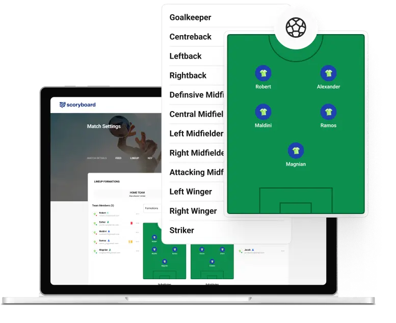 Line-up management interface