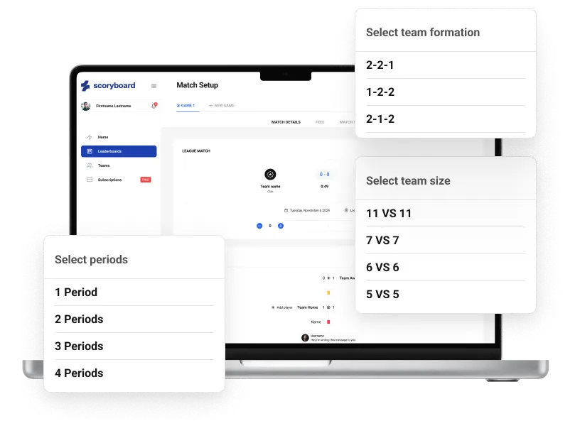 Match organization interface